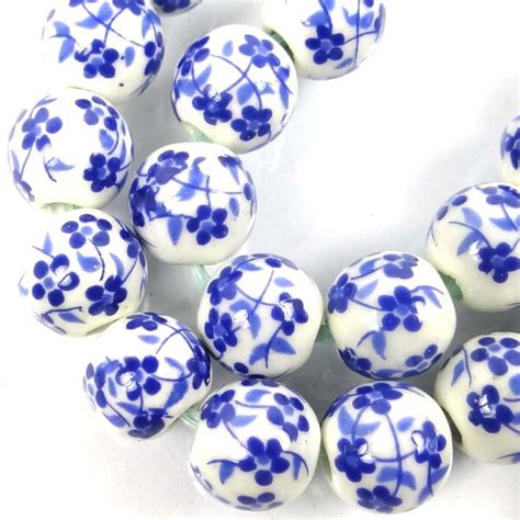 Ceramic Floral Beads Etsy