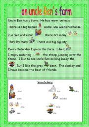 On Uncle Bens Farm Esl Worksheet By Carme Sammut