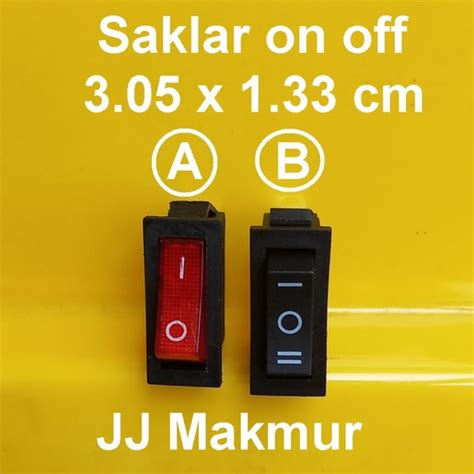 Jual Rocker Saklar Manual ON OFF 3kaki Rocker Switch Push Button Uk