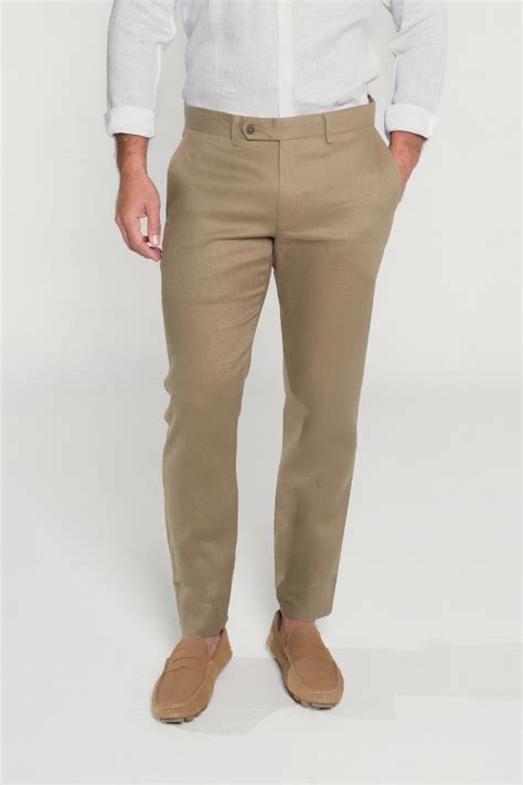 Pantalón Slim Lino Olive Rafael Cure