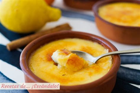 Receta Cómo hacer crema catalana con su azúcar quemada Receta