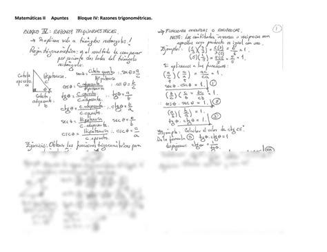 Solution Apuntes Matem Ticas Ii Bloque Iv Razones Trigonom Tricas