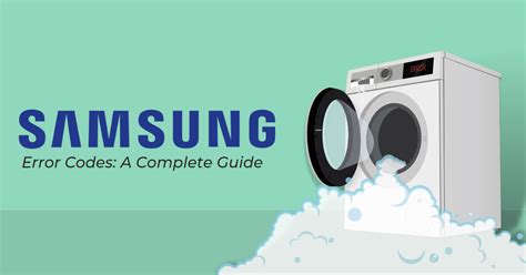 List Of Samsung Front Load Washer Error Codes 47 Off