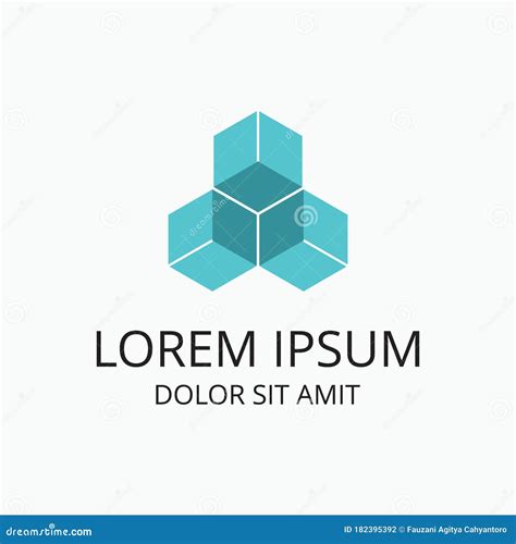 Simple Abstract Cubic Bias Colourfull Logo Concept Stock Vector