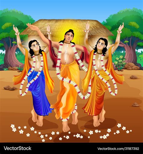 Shri krishna chaitanya mahaprabhu Royalty Free Vector Image