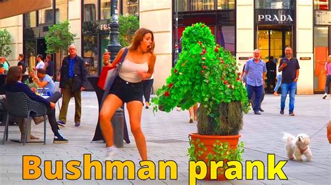 Latest Bushman Prank Scaring People In Vienna Austria Youtube