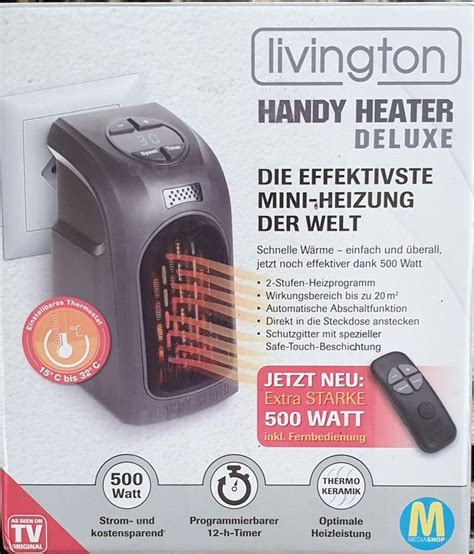 Heizgerät-Mini Livington Handy Heater 500W Deluxe | Kaufen auf Ricardo