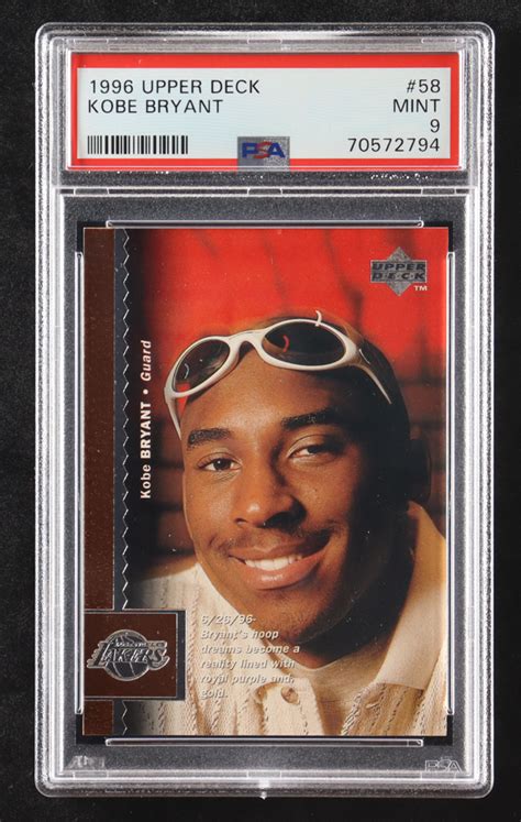 Kobe Bryant Upper Deck Rc Psa Pristine Auction