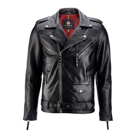 Men Classic Brando Biker Leather Jacket FJM