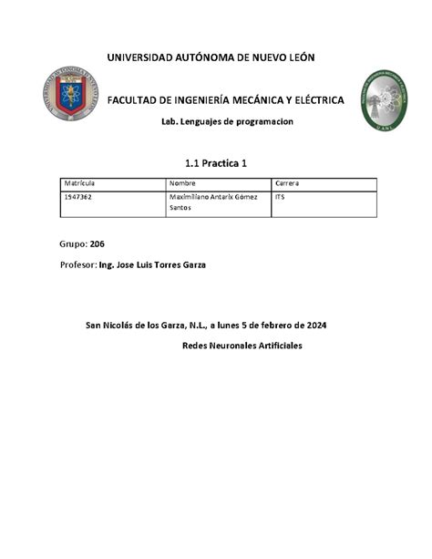 Practica 1 1 Lenpro Lenguajes De Programación Y Laboratorio