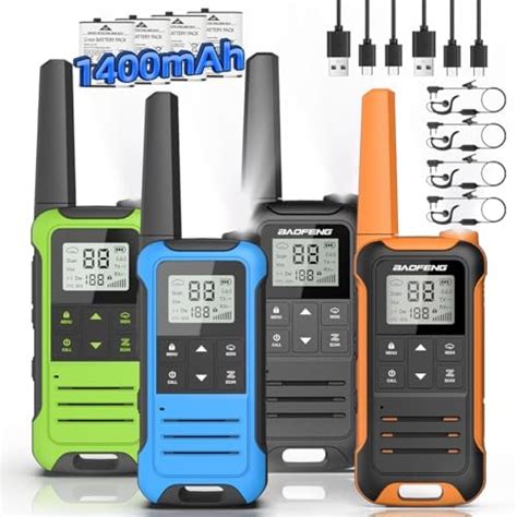 Baofeng Walkie Talkies Long Range For Adult Frs Radio Rechargeable Walkie Talkie Two