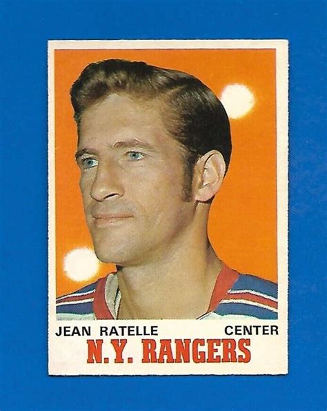 Opc Jean Ratelle New York Rangers O Pee Chee Nhl