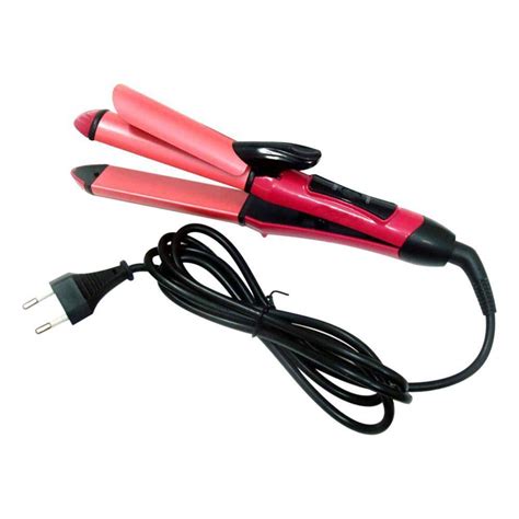 Arzet Nhc Hair Straightener And Curler In Ceramic Plate