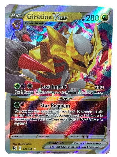 Pokemon Giratina Vstar 131196 Ultra Rare Card Lost Origin