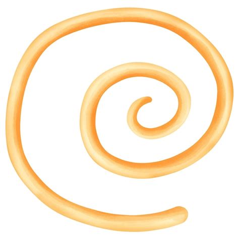 Una espiral está dibujada sobre un fondo blanco Vector Premium