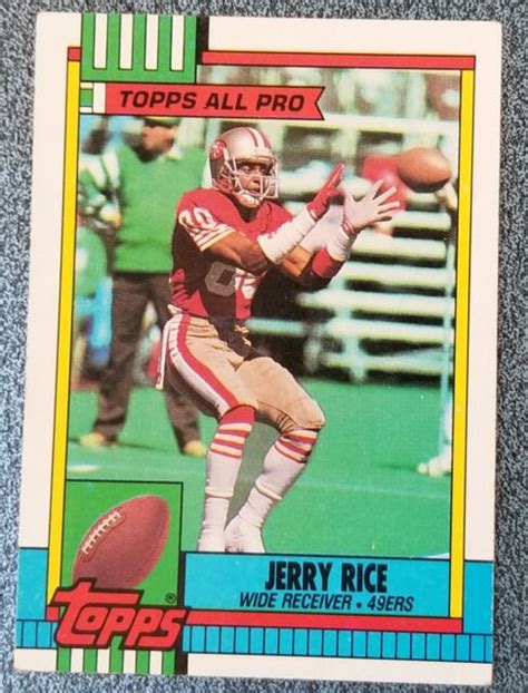 Topps Jerry Rice Football Card Nfl San Francisco Ers Hof Wr