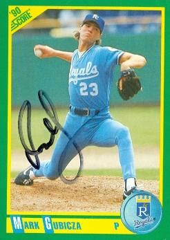 Mark Gubicza Autographed Baseball Card Kansas City Royals Score