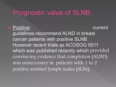 Sentinel Lymph Node Biopsy Slnb Ppt