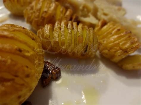 Batatas Hasselback Em Formato Mini Perca No Forno Azeite A Alho