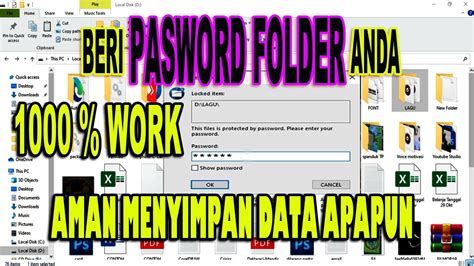 Cara Membuat Pasword Folder Youtube