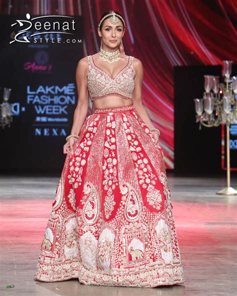 Malaika Arora In Red Beautiful Lehenga By Annus Creation Zeenat Style