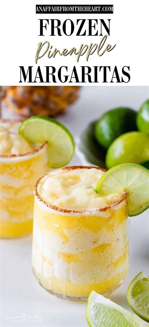 Easy Frozen Pineapple Margaritas Recipe In 2024 Pineapple Margarita