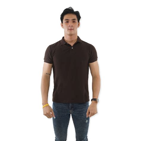 Jual Menliving Flawless Fit Polo Shirt Coklat Kopi Brown Coffee