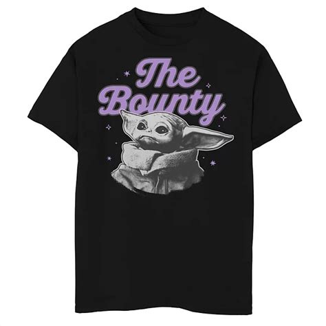 Boys 8 20 Husky Star Wars The Mandalorian The Bounty Grogu Face Graphic Tee