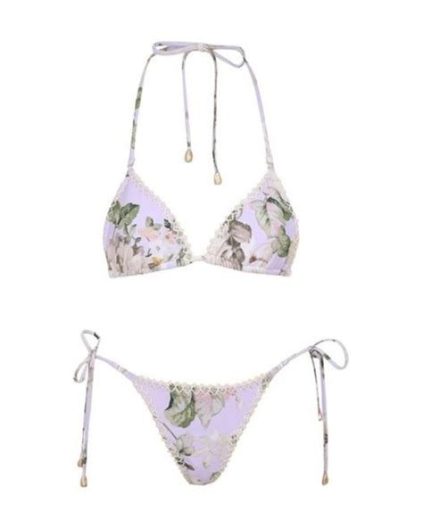 Zimmermann Crochet Edge Bikini Set In White Lyst