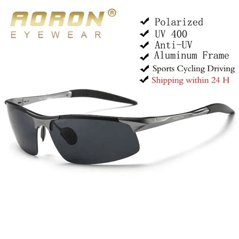 Aoron Driving Polarized Sunglasses Men Aluminum Magnesium Frame Sport