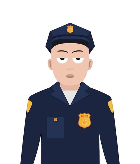 Premium Vector Police Officer Avatar Illustration Trendy Policeman