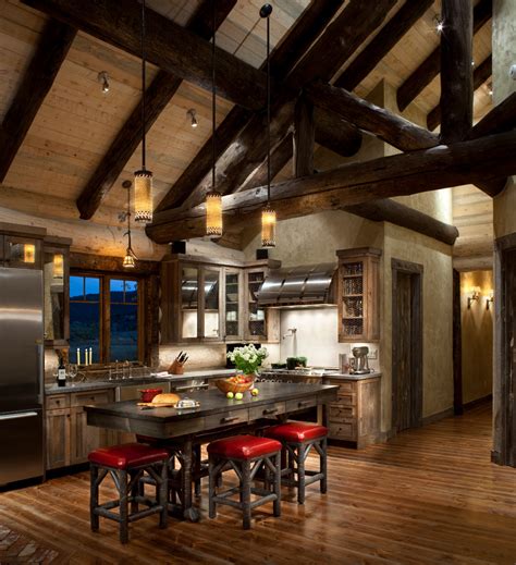 Meadow Cabin Rustic Kitchen Denver By Axial Arts Architecture