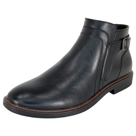 Alfani Shoes Alfani Mens Rogan 15m Black Faux Leather Chelsea Boot