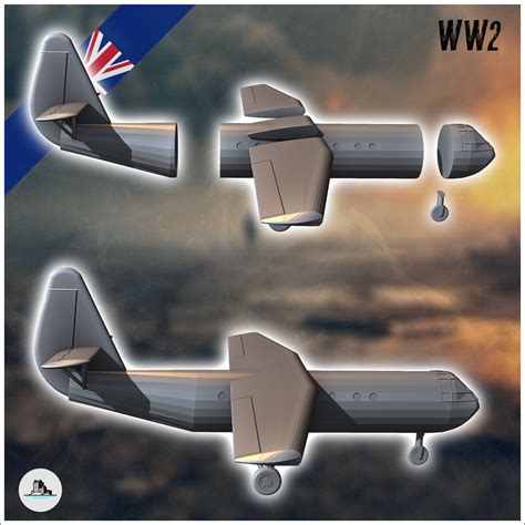 Stl File Airspeed As Horsa British Troop Carrying Glider Uk United