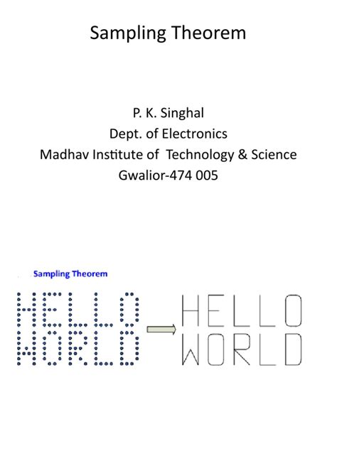 Sampling Theorem | PDF