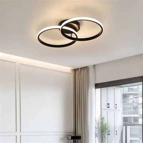 Led Plafonnier Luminaire Plafonnier Moderne 42w Lustres Led Double Anneau 4500k 3360 Lúmene