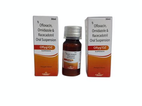 Oflyg OZ SYRUP Ofloxacin Ornidazole And Racecadotril Suspension For