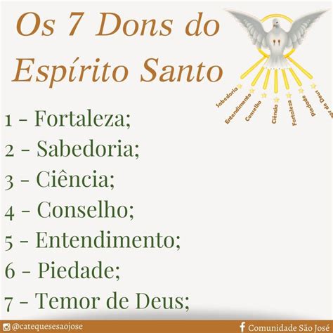 Os Dons Do Esp Rito Santo Dons Do Espirito Santo Dons Do Esp Rito