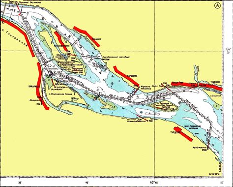 Карта - лоция Белого моря. Белое море, Двинский залив от острова ...