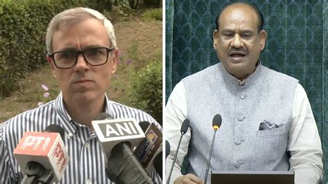 Shame On Speaker Omar Abdullah Blasts Om Birla For Refusing To