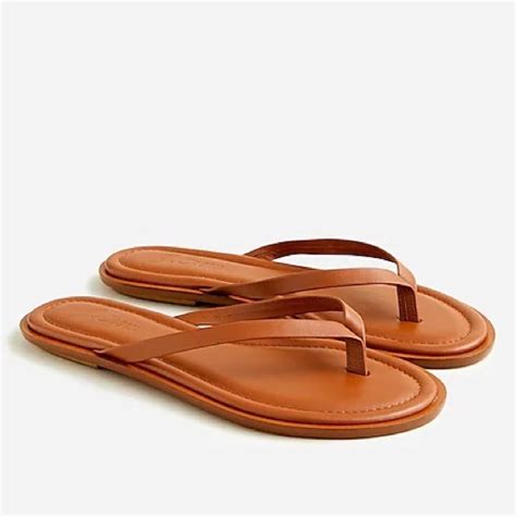 J Crew Shoes Sorrento Thong Sandals In Leather Poshmark