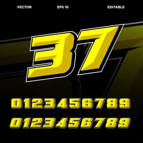 Premium Vector Racing Number Effect Design Vector Full Editable