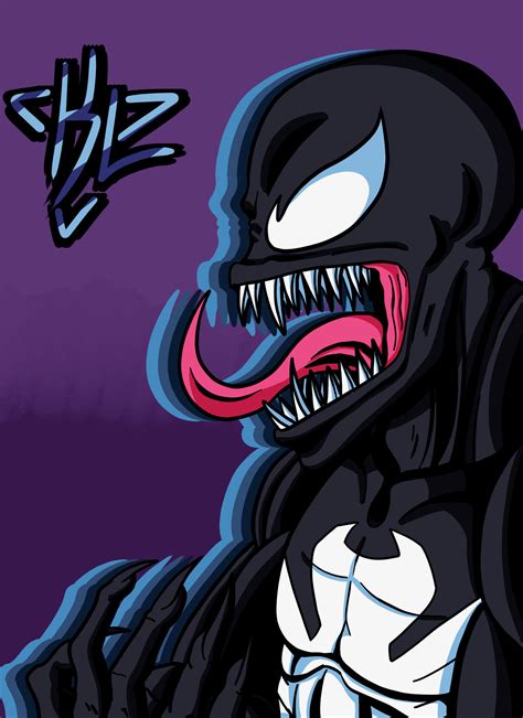 Venom Profile Sketch 2 By Knightlineart On Deviantart