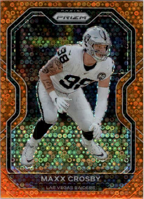 Panini Prizm Prizms Orange Disco Maxx Crosby Nm Mt