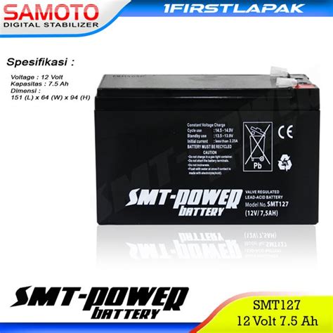 Jual Baterai Smt Power Volt Ah Smt Aki Kering Ups V Battery