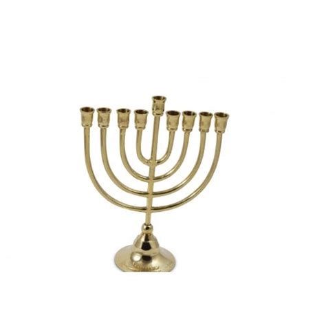 Brass Chanukah Menorah Classic Design For Candles Inches