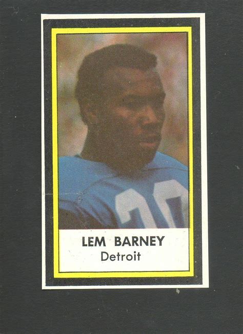 1971 Dell Football Stamp Lem Barney Detroit Lions Near Mint EBay