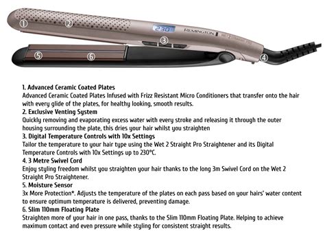 Remington Wet 2 Straight Pro Straightener Advanced Ceramic Coated