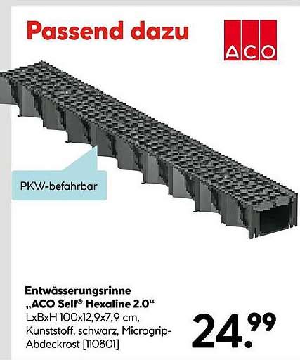 Entwässerungsrinne aco Self Hexaline 2 0 Angebot bei Hellweg