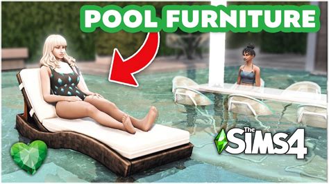 Sims 4 Tutorial Furniture In Pools Base Game Kate Emerald Youtube